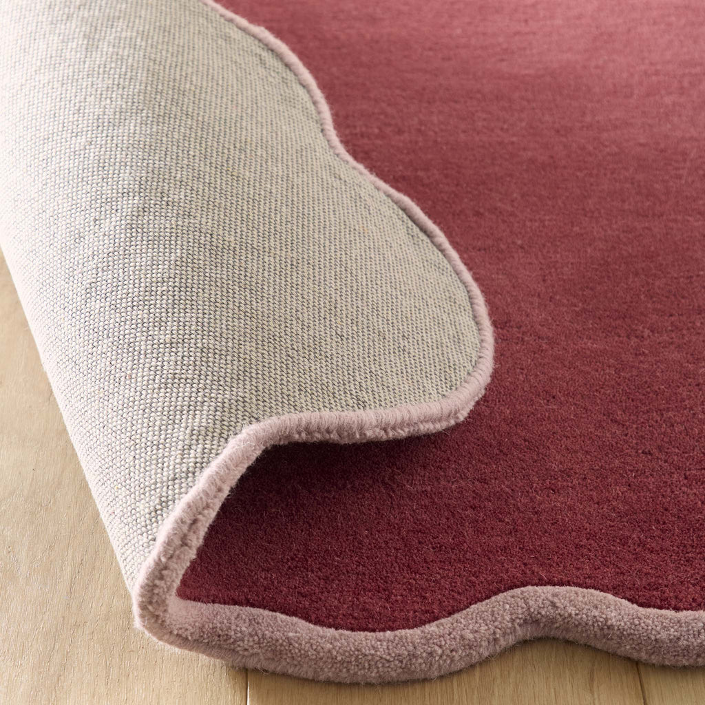 Scalloped Elsie Rug Coral/Lilac