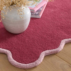 Scalloped Elsie Coral/Lilac Runner