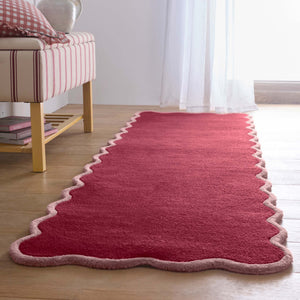 Scalloped Elsie Coral/Lilac Runner