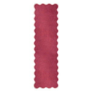 Scalloped Elsie Coral/Lilac Runner