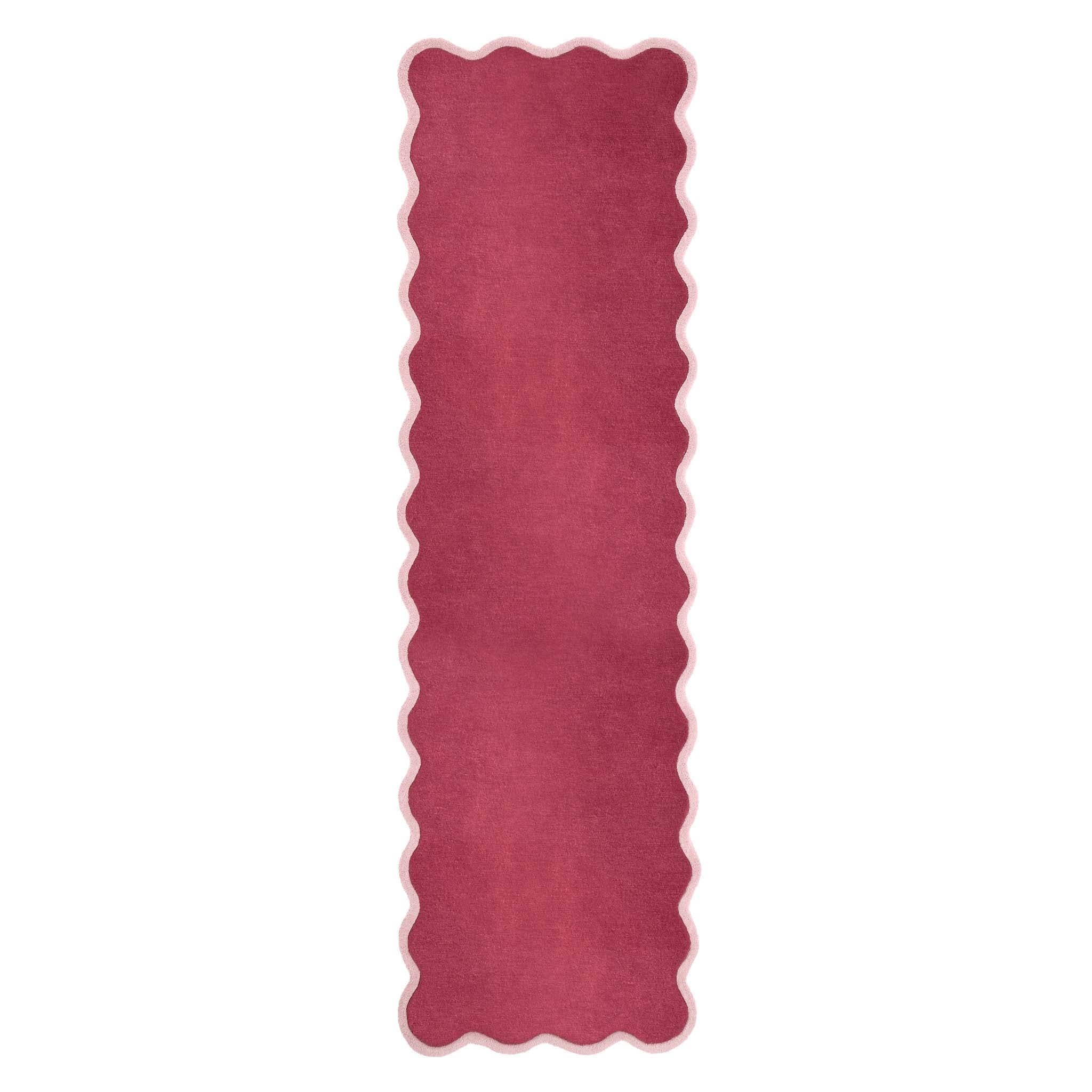 Scalloped Elsie Coral/Lilac Runner