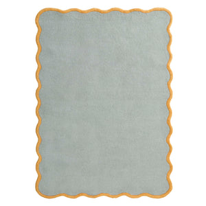 Scalloped Elsie Rug Duck Egg/Ochre
