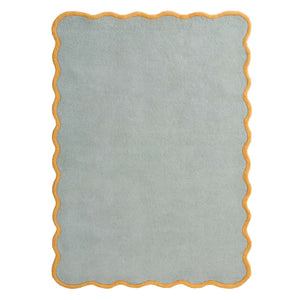 Scalloped Elsie Rug Duck Egg/Ochre