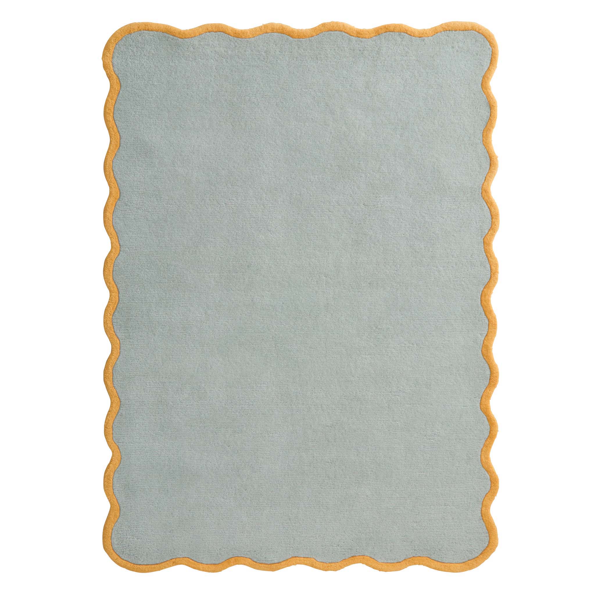 Scalloped Elsie Rug Duck Egg/Ochre