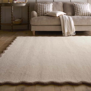 Scalloped Elsie Rug Natural/Brown