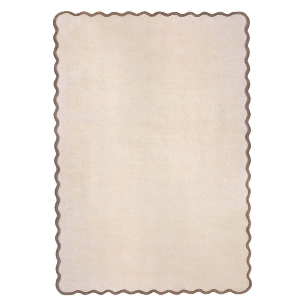 Scalloped Elsie Rug Natural/Brown