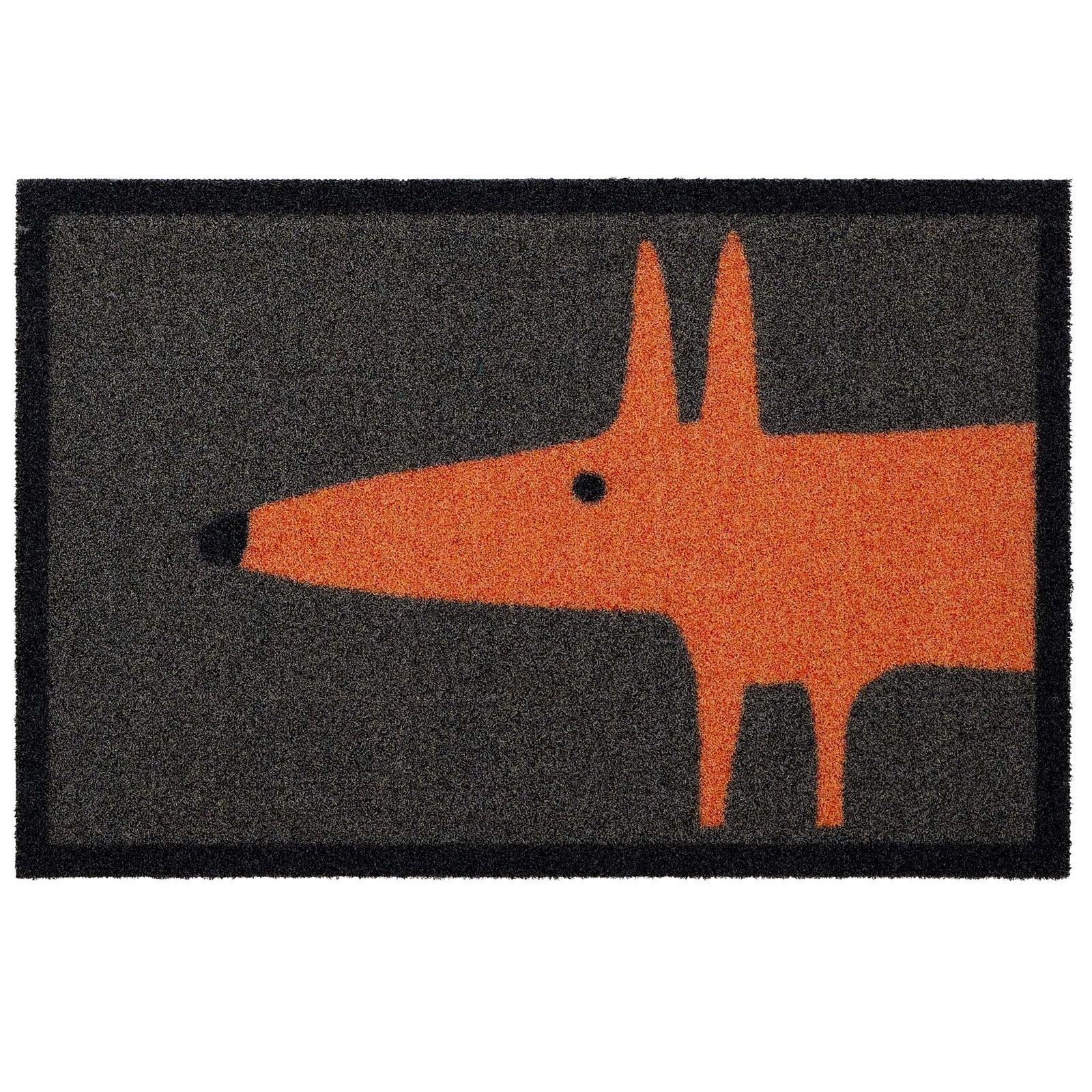 Scion Mr Fox Orange Grey Outdoor Doormat with a orange fox design. 