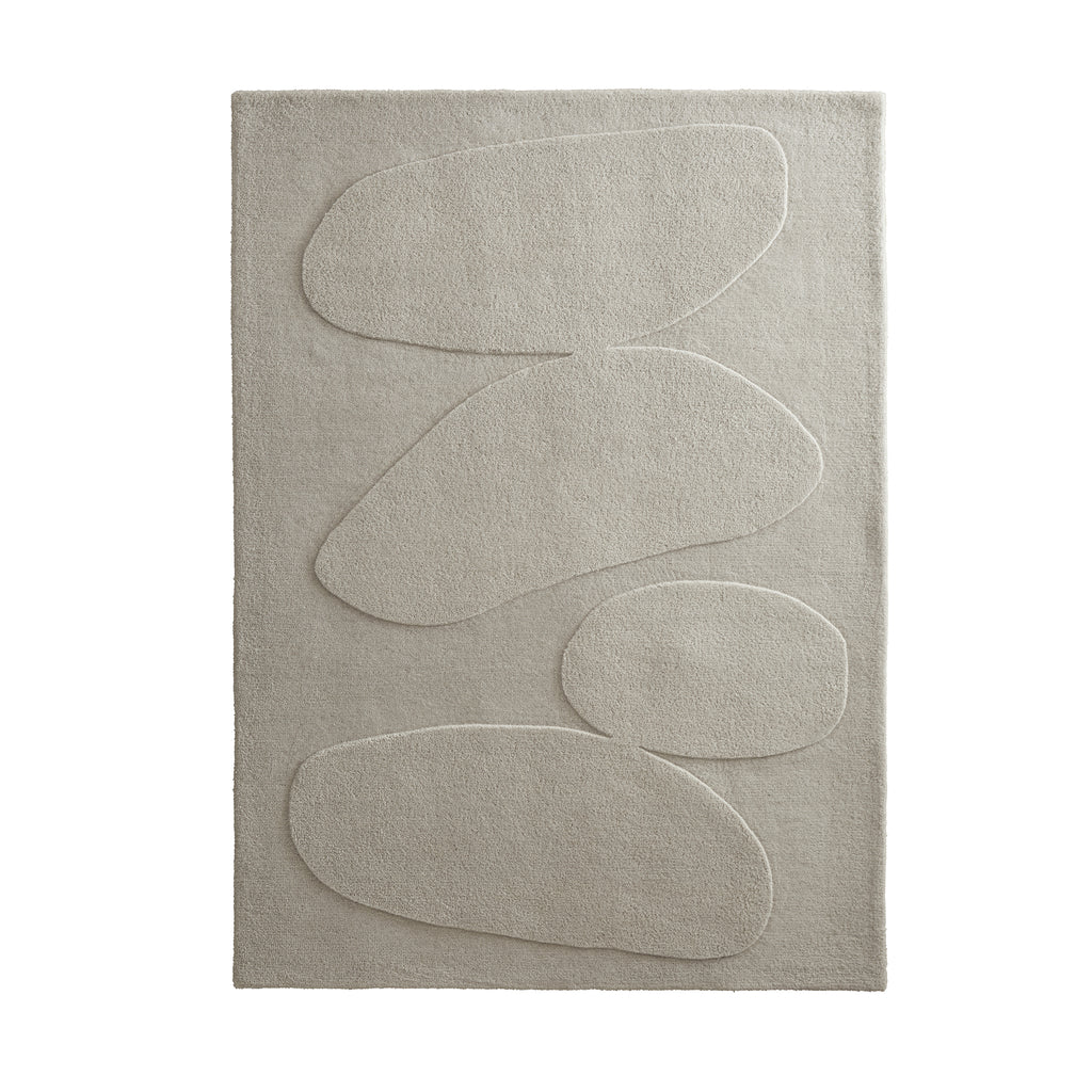 Sculptured Wool Rug- 100% Wool Cut pile, hand-tufted rug with a patterned design. 