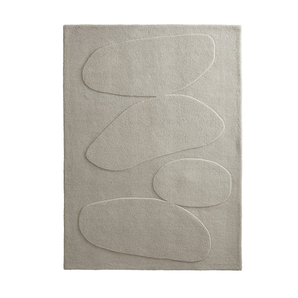 Sculptured Wool Rug- 100% Wool Cut pile, hand-tufted rug with a patterned design. 
