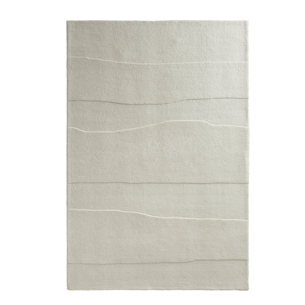Sculptured Rug- 100% wool cut pile rug in Cream with a sculptured pattern. 
