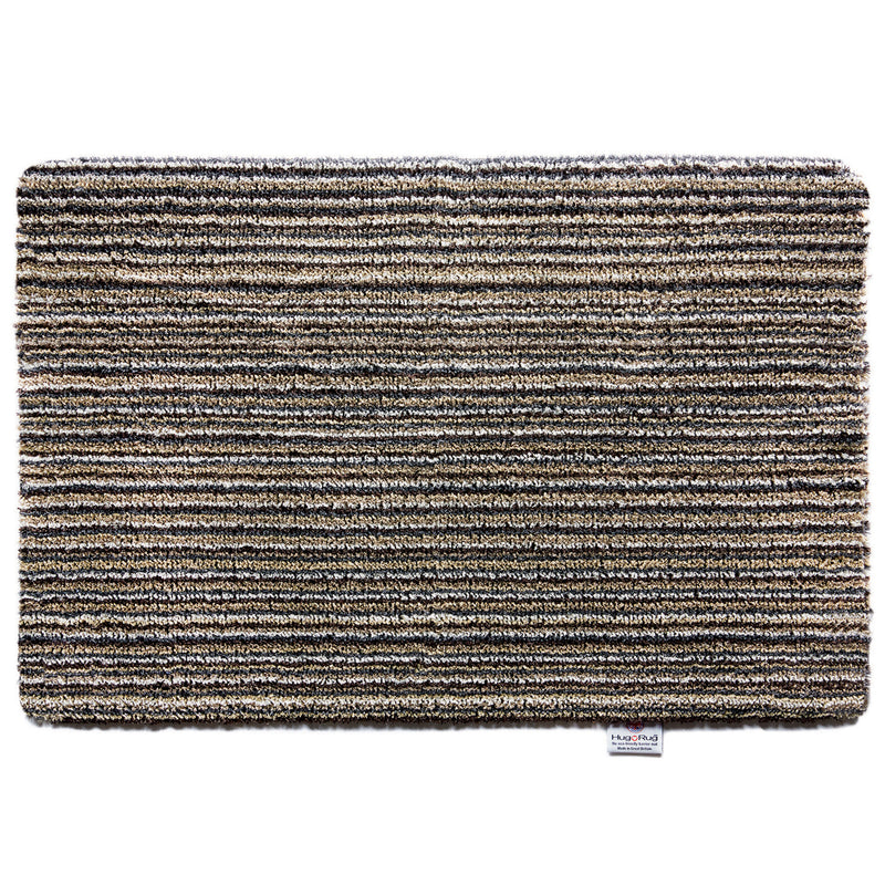 Select New England Stripe Doormat made from 100% recycled materials, featuring a subtle striped pattern. 