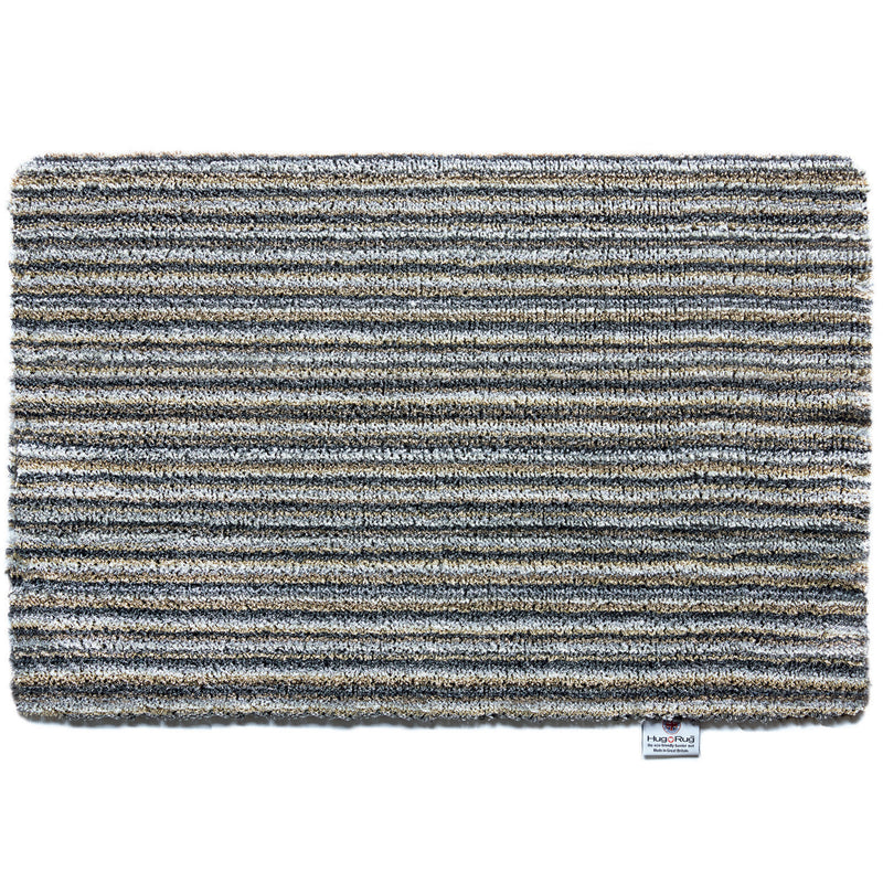 Candy Portland Stripe Washable Doormat made from 100% recycled materials, featuring a subtle striped pattern.