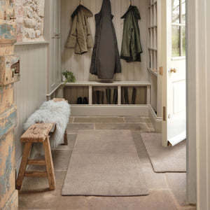 Sense Beige Runner made from 100% recycled content, fully machine washable.