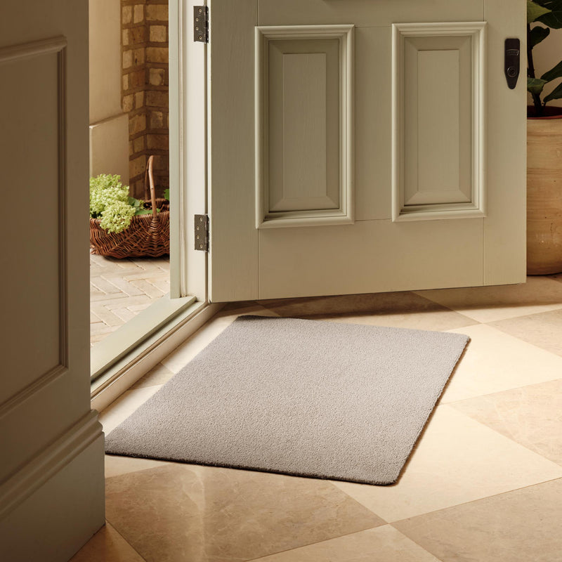 Sense Beige Washable Doormat made from 100% recycled content, fully machine washable.