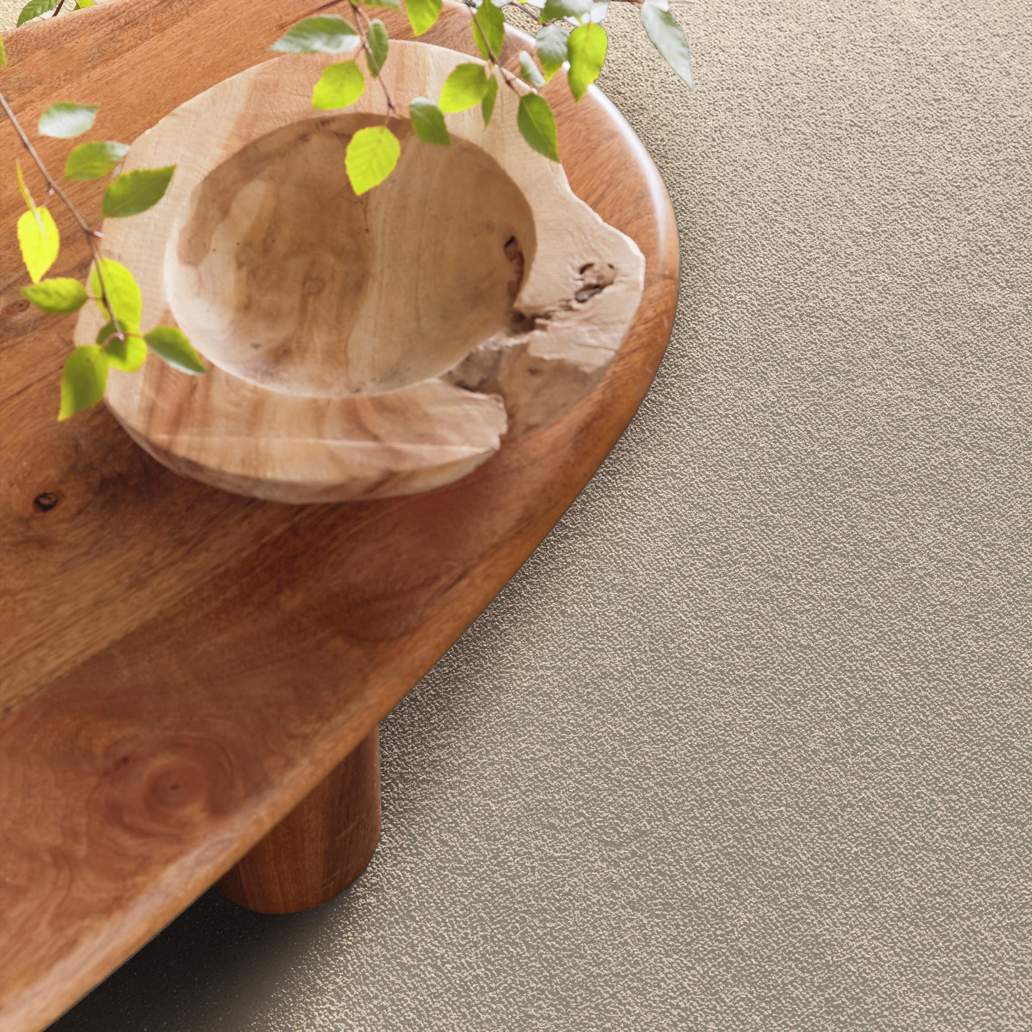Sense Beige Rug Runner made from 100% recycled content, fully machine washable.