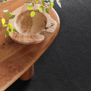 Sense Charcoal Washable Rug- a 100% recycled polyester rug in a dark grey.