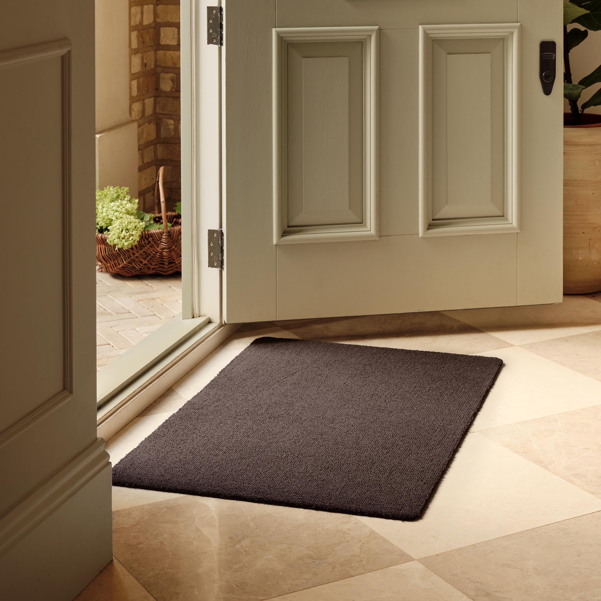Sense - Clove Brown Washable Doormat | Soft, Non Slip Doormat