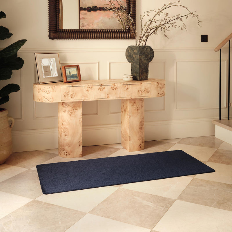 Sense French Navy Runner made from 100% recycled content, fully machine washable.