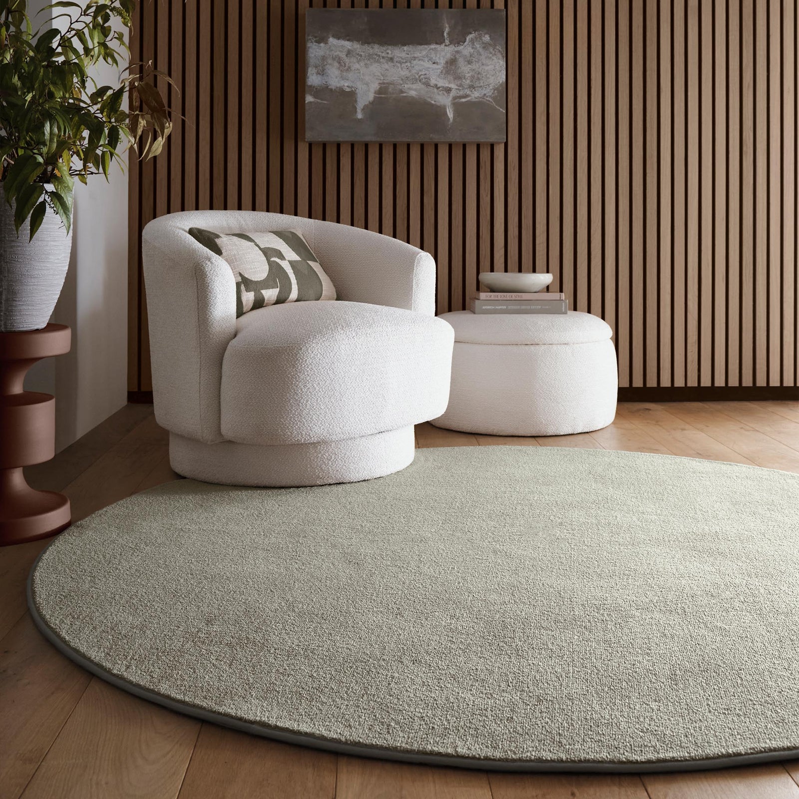 Sense Ghost Grey Washable Rug- a 100% recycled polyester rug in grey.