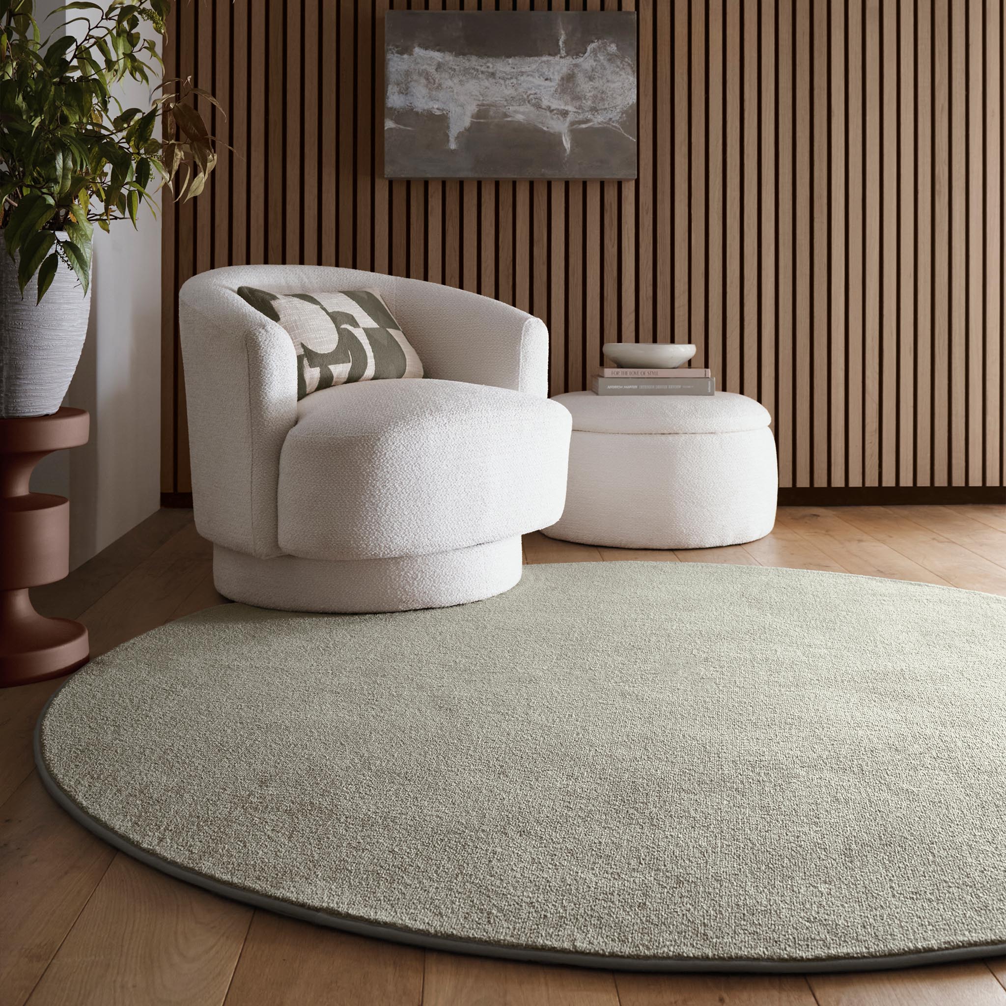 Sense Ghost Grey Washable Rug- a 100% recycled polyester rug in grey.