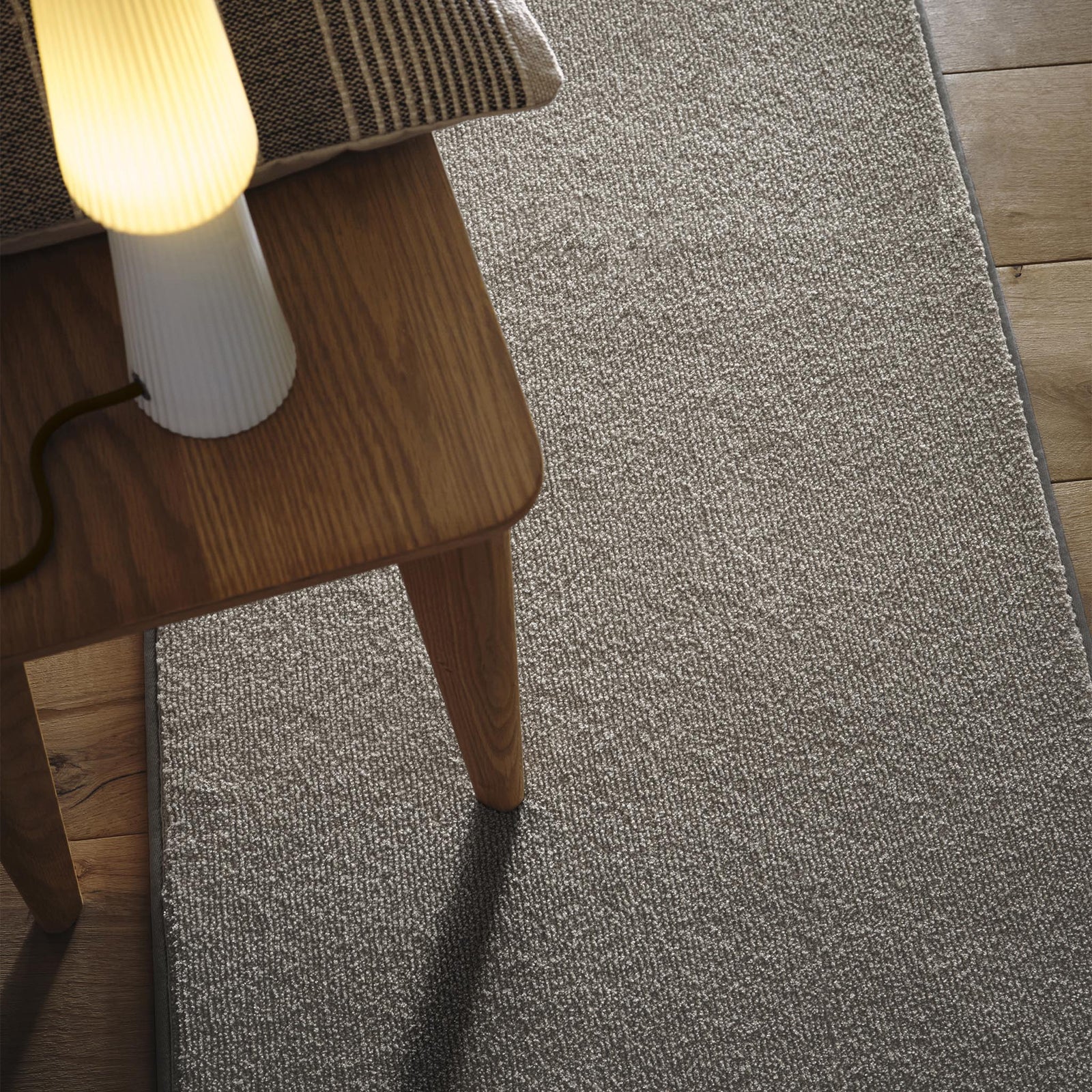 Sense Ghost Grey Rug Runner- a 100% recycled polyester rug runner in Grey. 