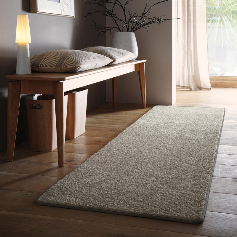 Sense Ghost Grey Rug Runner- a 100% recycled polyester rug runner in Grey. 
