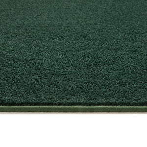Sense Forest Green Rug made from 100% recycled content, fully machine washable.