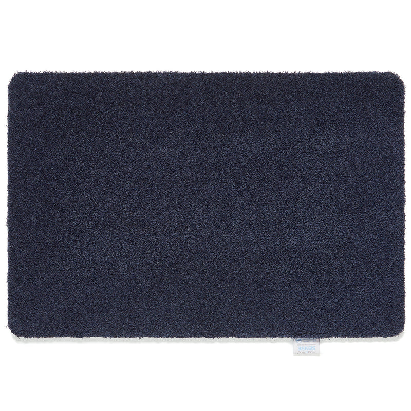 Sense French Navy Doormat made from 100% recycled content, fully machine washable.