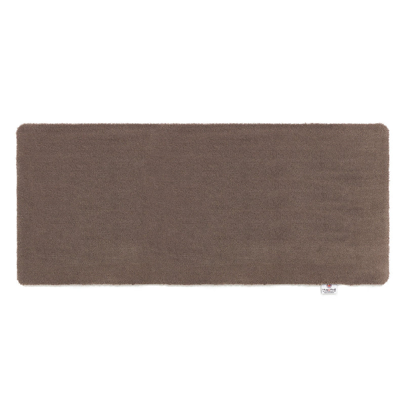 Sense Mink Washable Runner- 100% recycled polyester runner in a solid warm brown tone. 