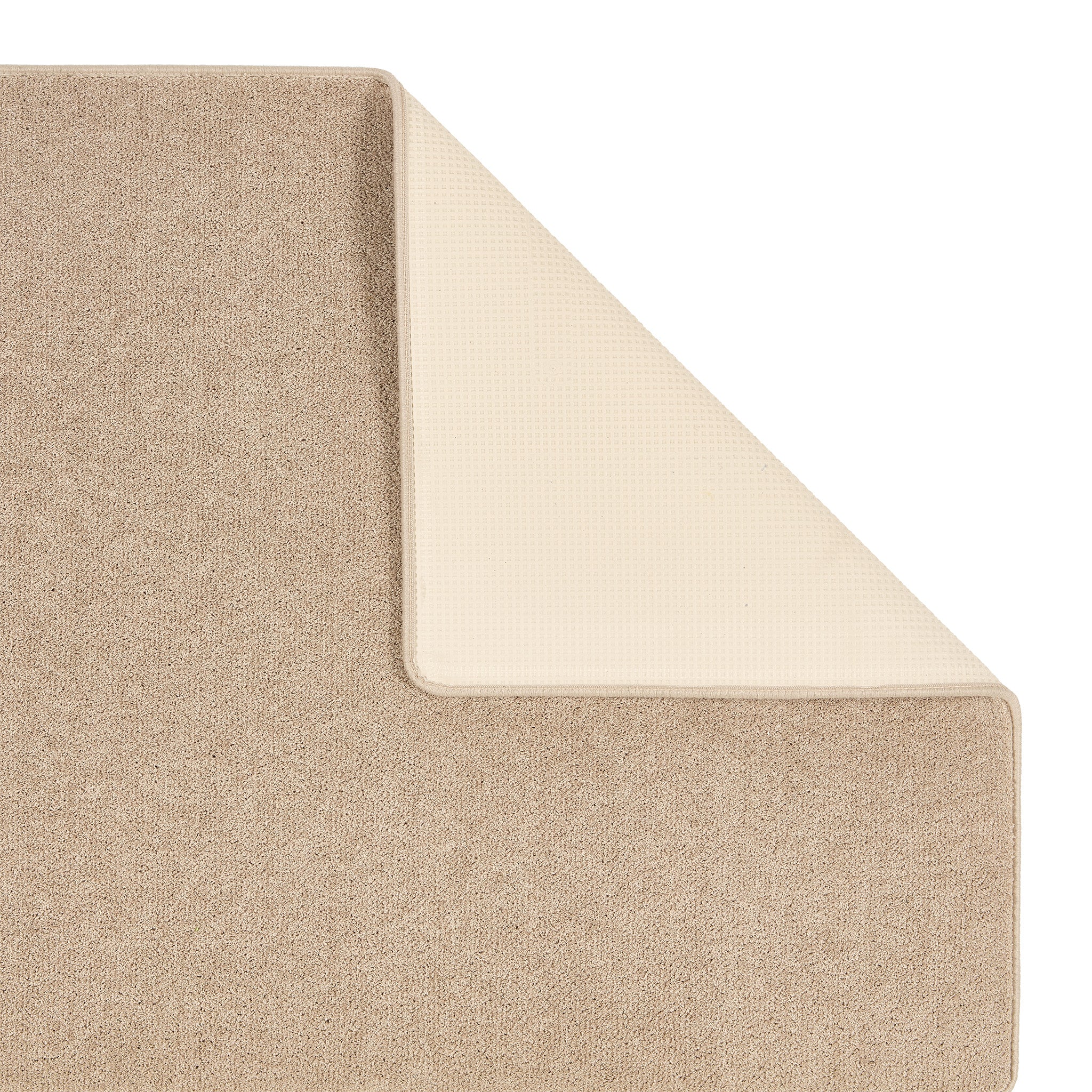Sense washable rug in beige- a 100% recycled polyester rug. 