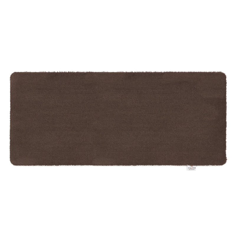  Sense Clove Brown Washable Runner- a 100% recycled polyester runner in a solid dark brown.
