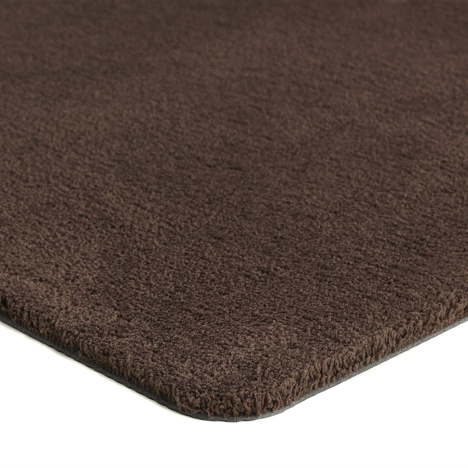  Sense Clove Brown Washable Runner- a 100% recycled polyester runner in a solid dark brown.