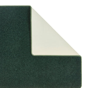 Sense Forest Green Rug made from 100% recycled content, fully machine washable.