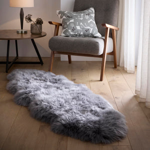 Genuine Sheepskin Rug Grey