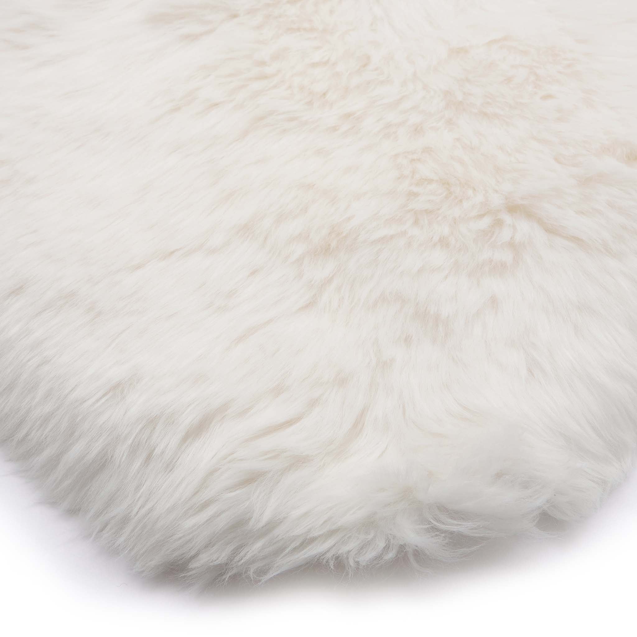 Sheepskin Natural Rug - 100% Sheepskin rug in white. 