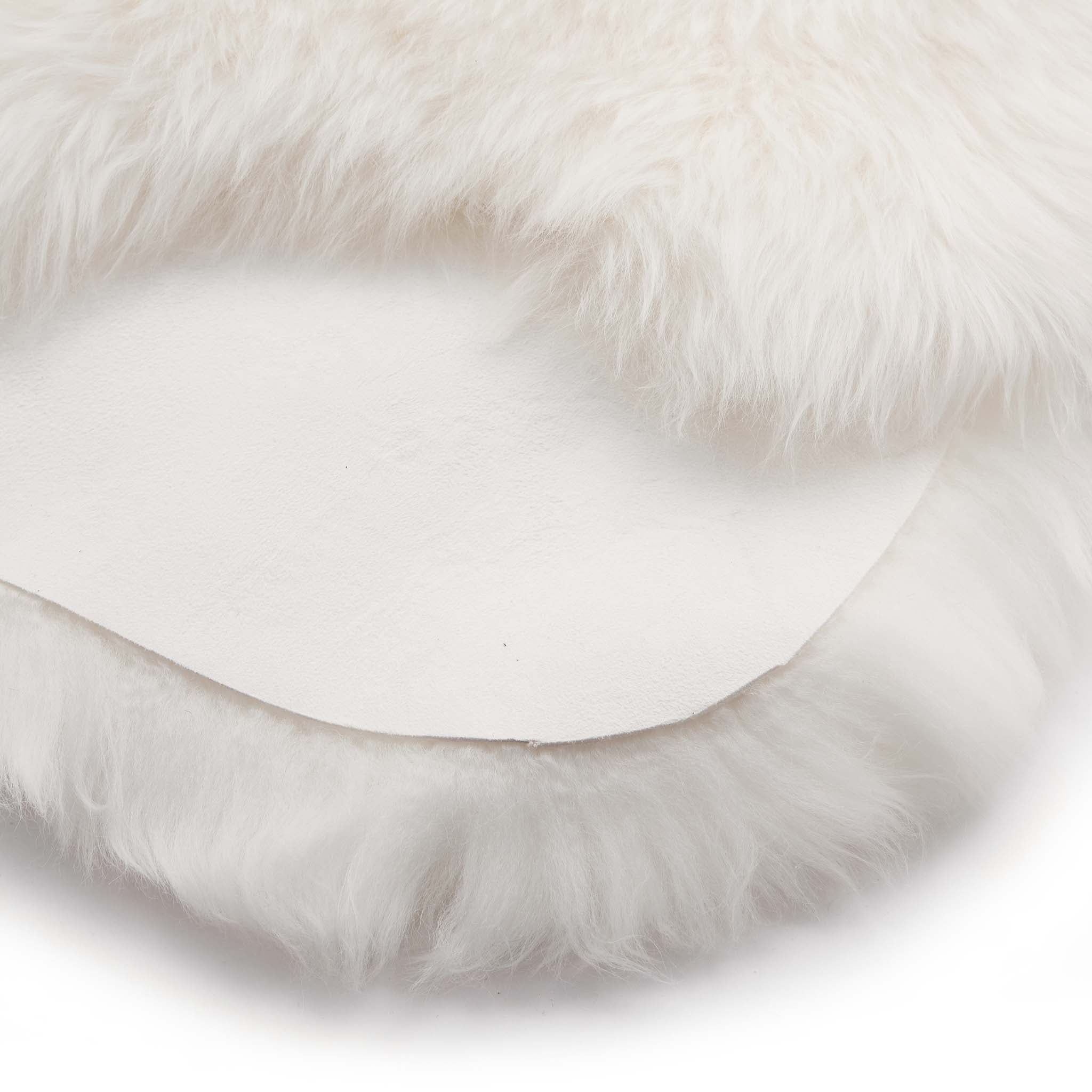 Sheepskin Natural Rug - 100% Sheepskin rug in white. 