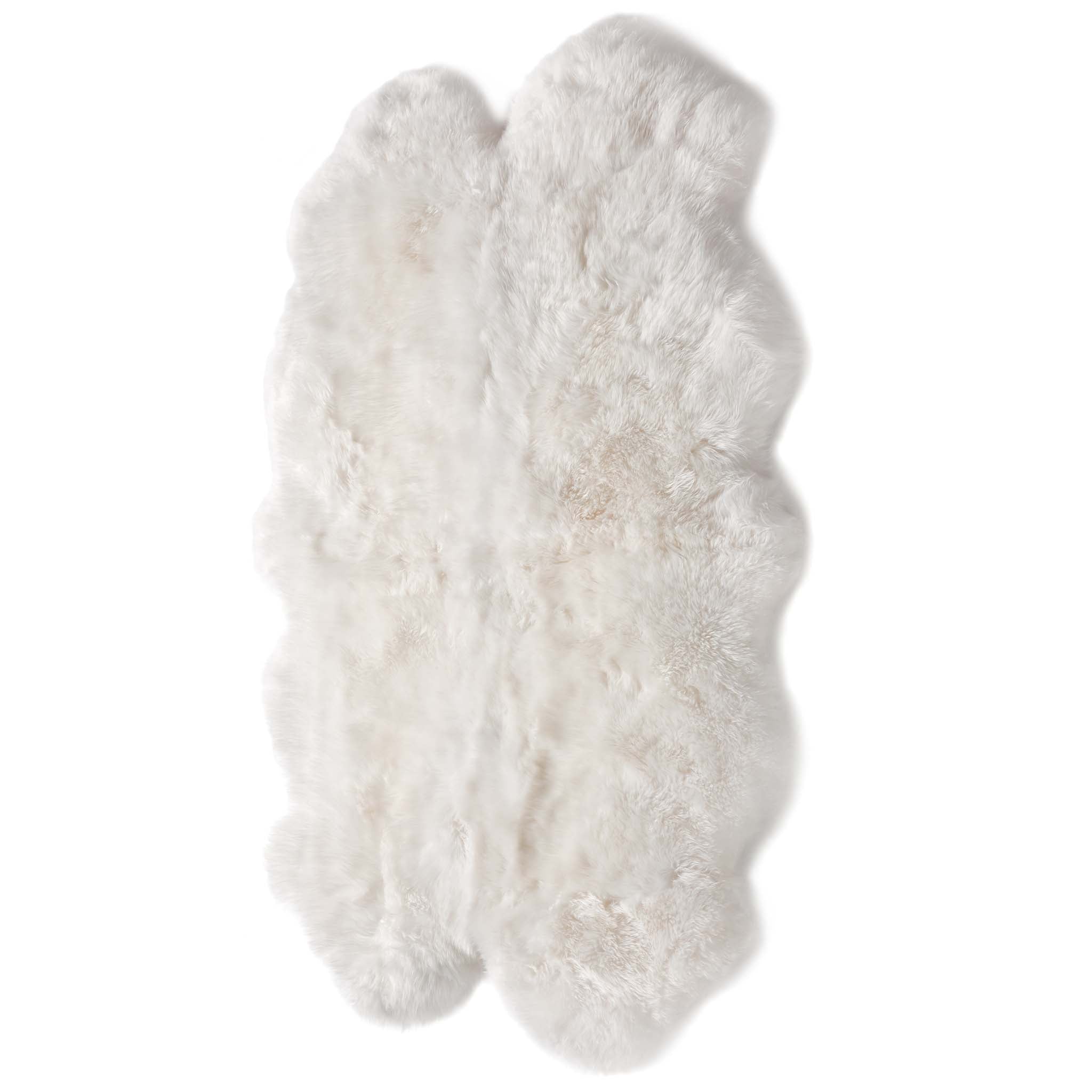 Sheepskin Natural Rug - 100% Sheepskin rug in white. 