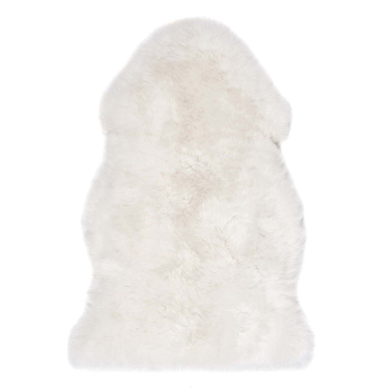 Sheepskin Natural Rug - 100% Sheepskin rug in white. 