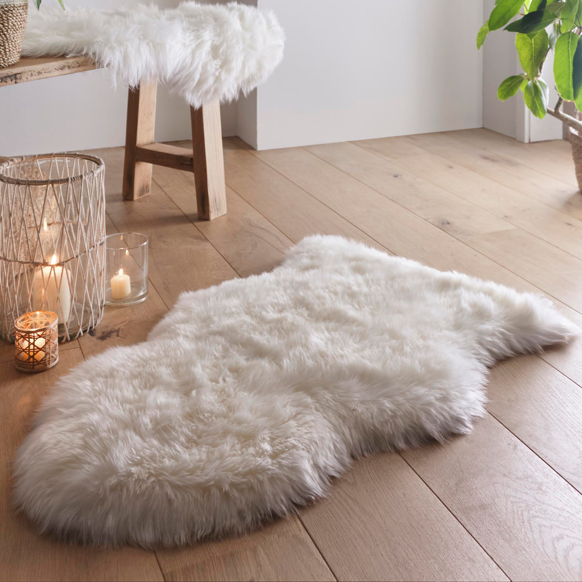 Single Sheepskin Rug Genuine Sheepskin Natural - Origin Rugs - Hug Rug