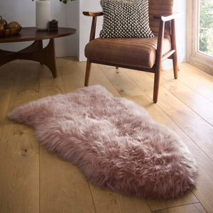 Genuine Sheepskin Rug Adobe Rose