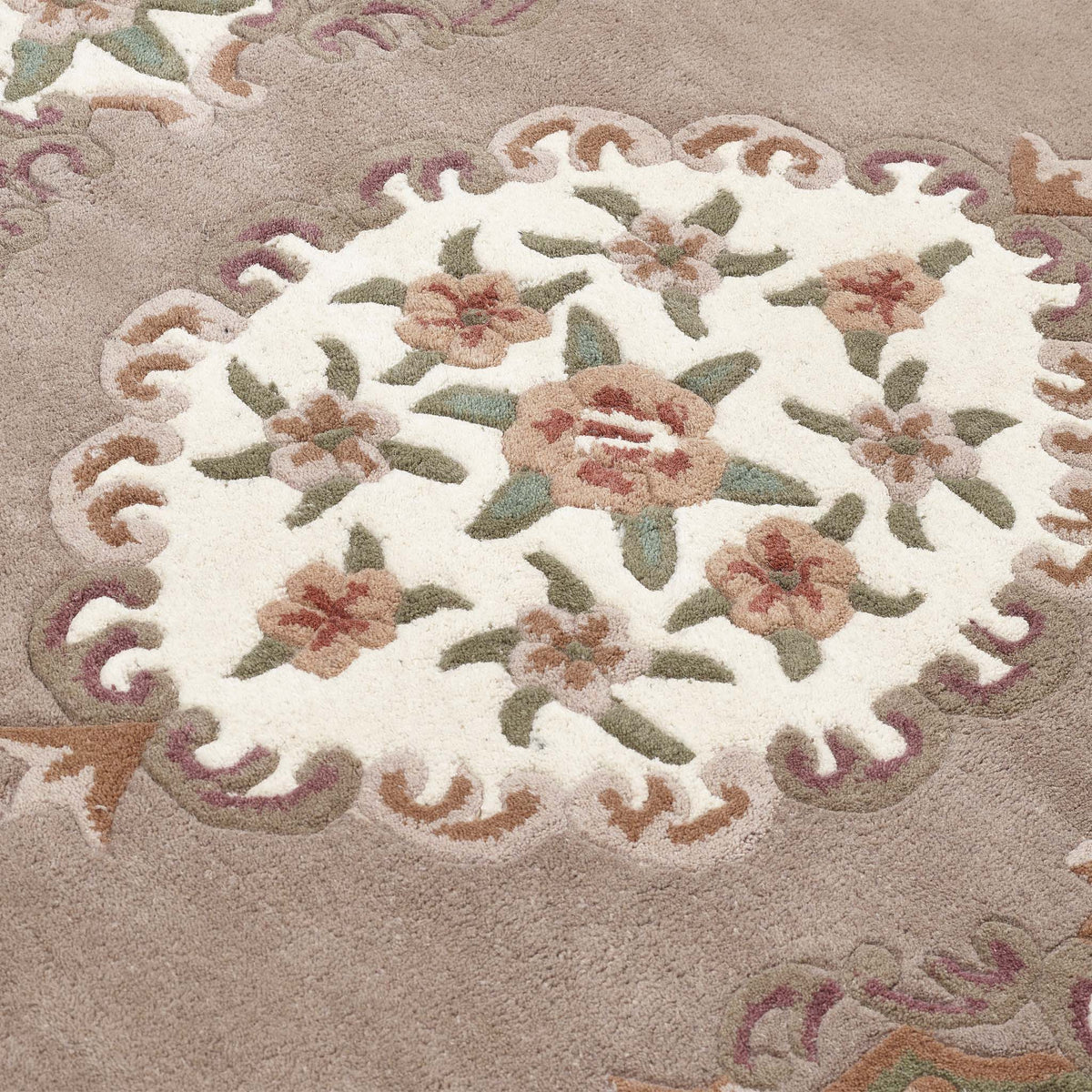 Shensi Rugs Shensi Aubusson Beige Wool Rug - Hug Rug