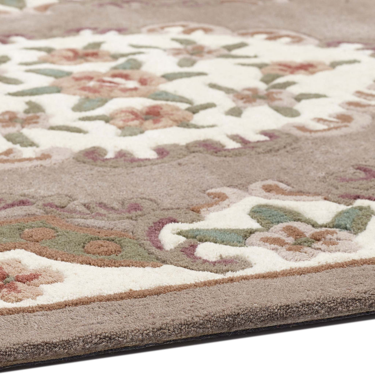 Shensi Rugs Shensi Aubusson Beige Wool Rug - Hug Rug