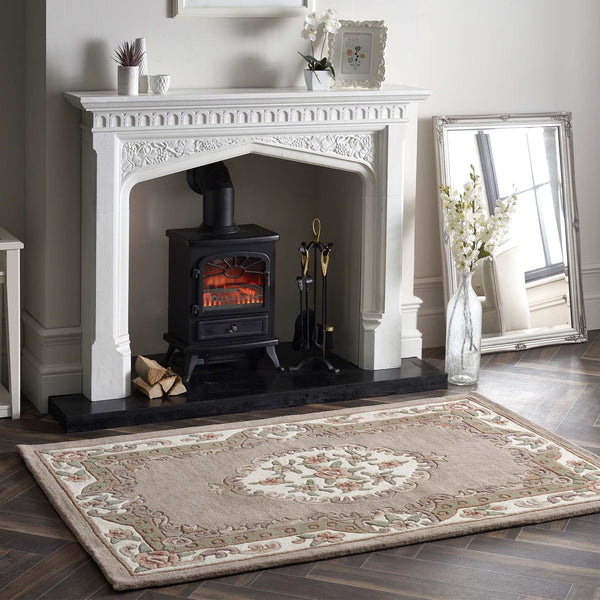 Shensi Aubusson Rug in Beige