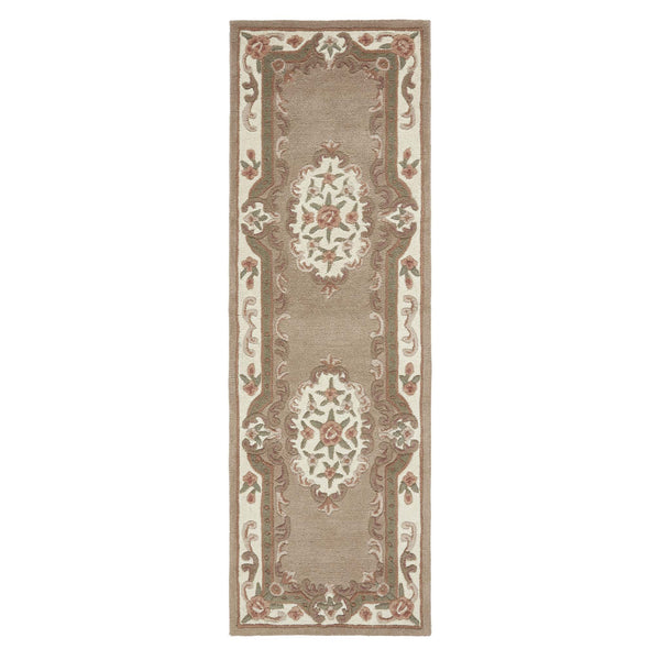 Shensi Aubusson Rug Runner in Beige