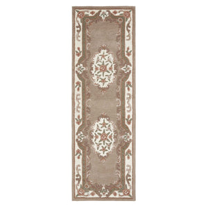 Shensi Aubusson Rug Runner in Beige