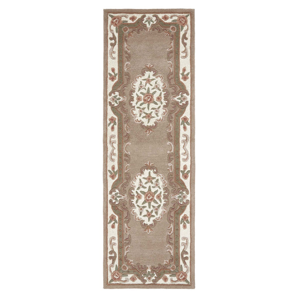 Shensi Aubusson Rug Runner in Beige