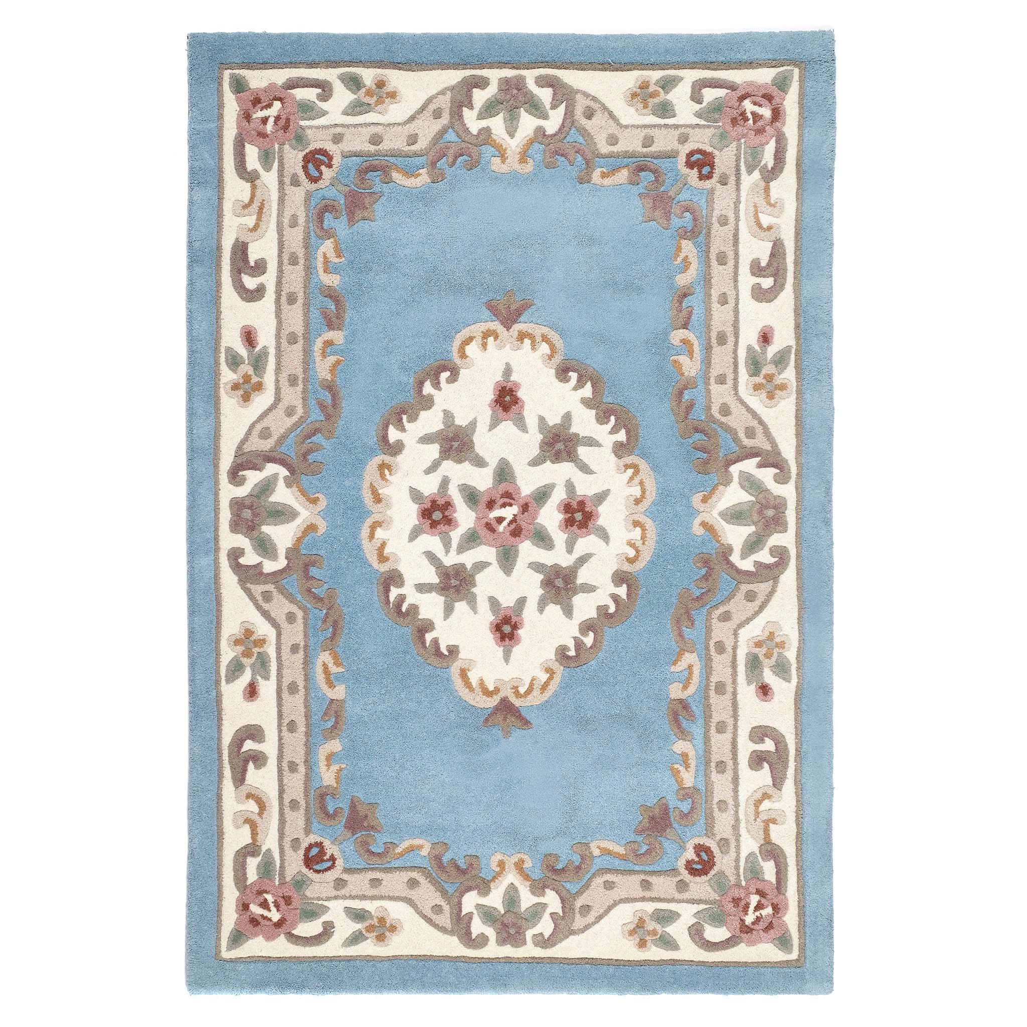 Shensi Aubusson Rug in Blue