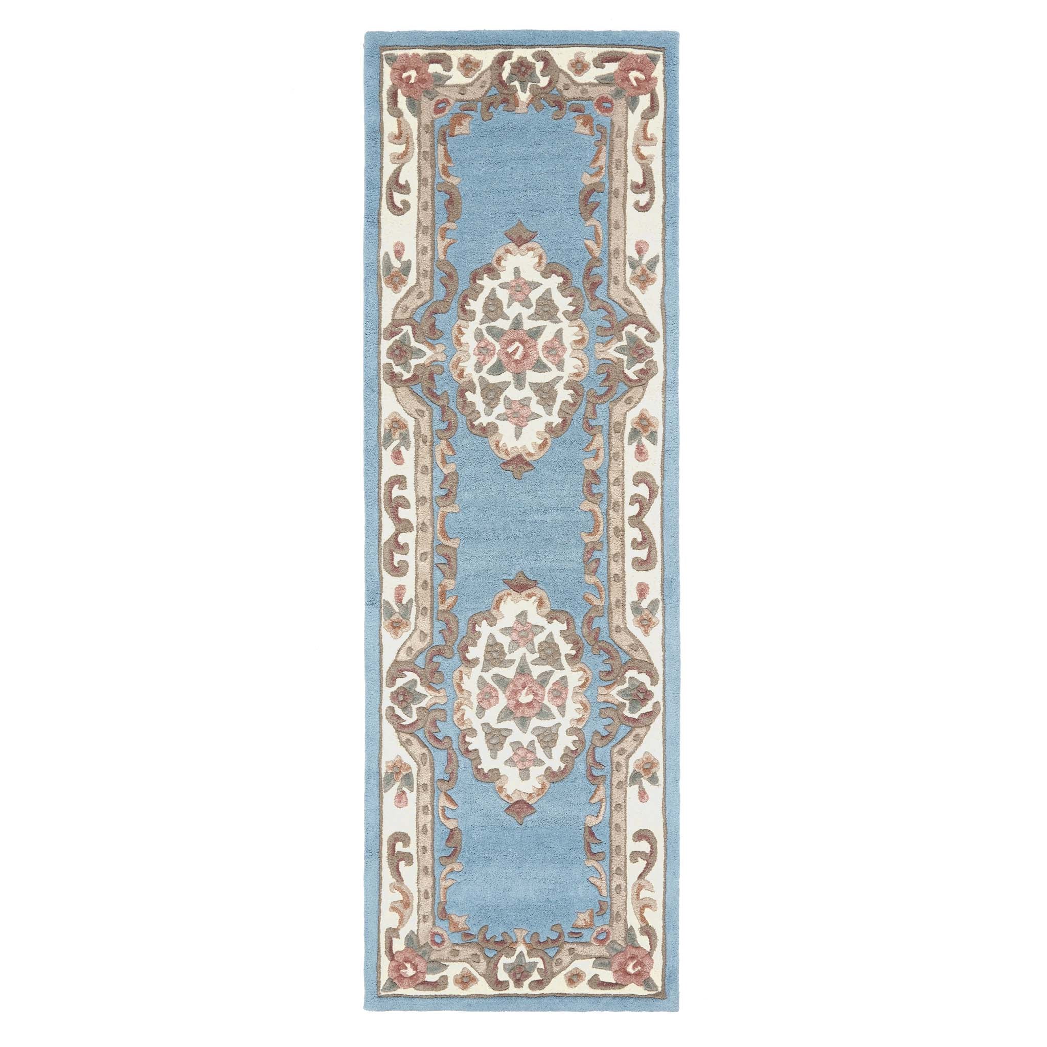 Shensi Aubusson Runner in Blue