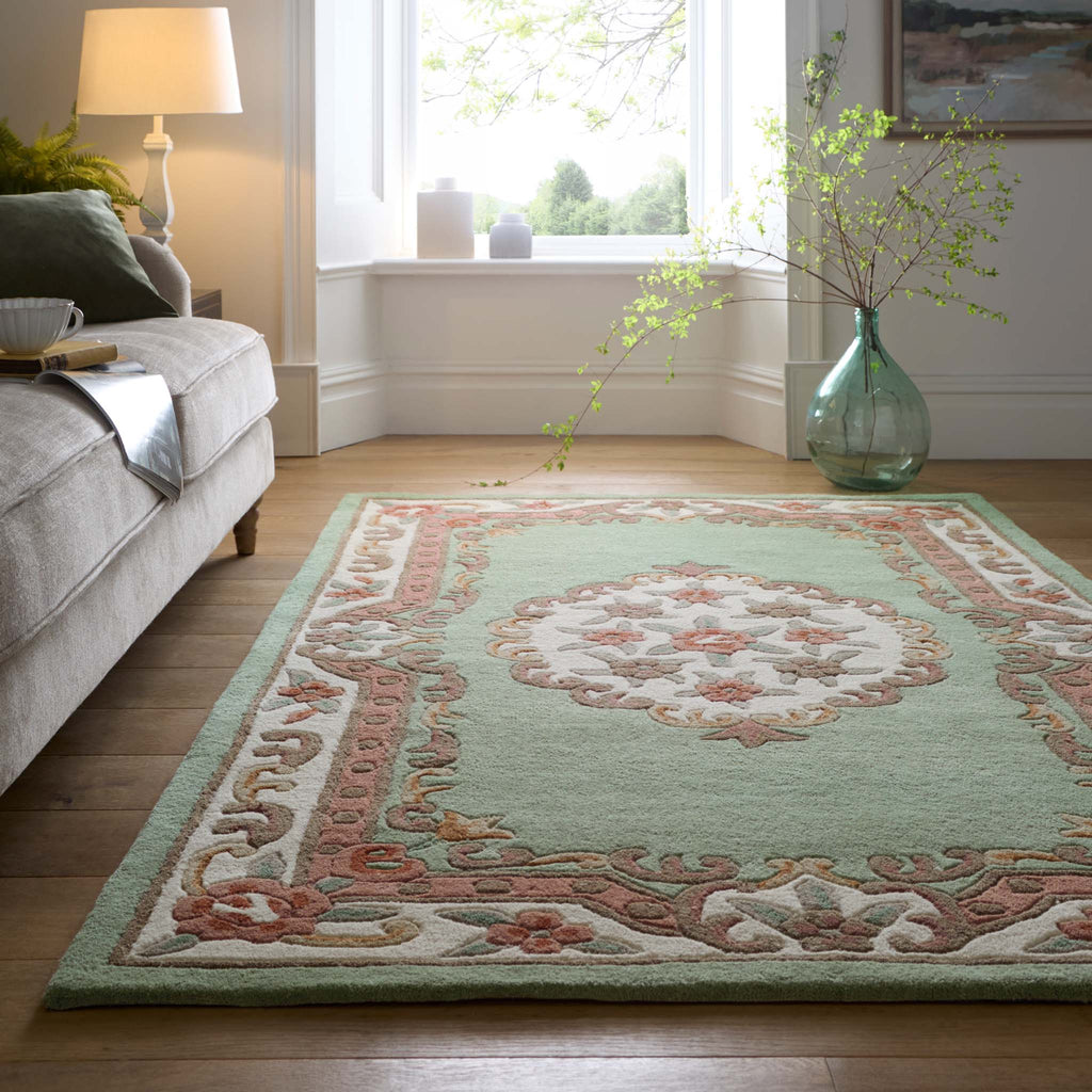 Shensi Aubusson Rug in Green