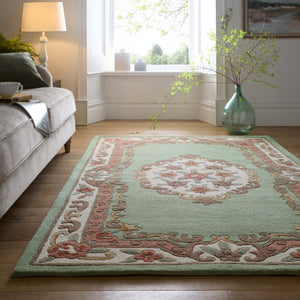 Shensi Aubusson Rug in Green
